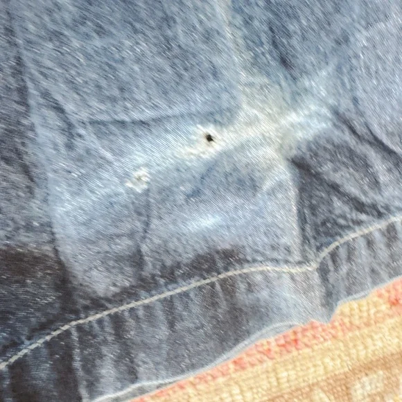 Marc Ecko, Men Vintage Dark Blue Cargo Denim Pants with Utility Pockets - Picture 6 of 6